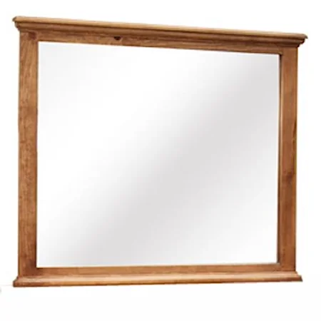 Beveled Landscape Mirror with Solid Pine Frame